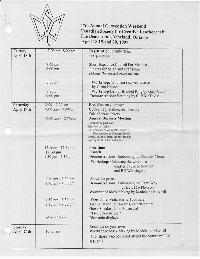 47th Annual — Convention Programme and Annual Report — first page of the original PDF