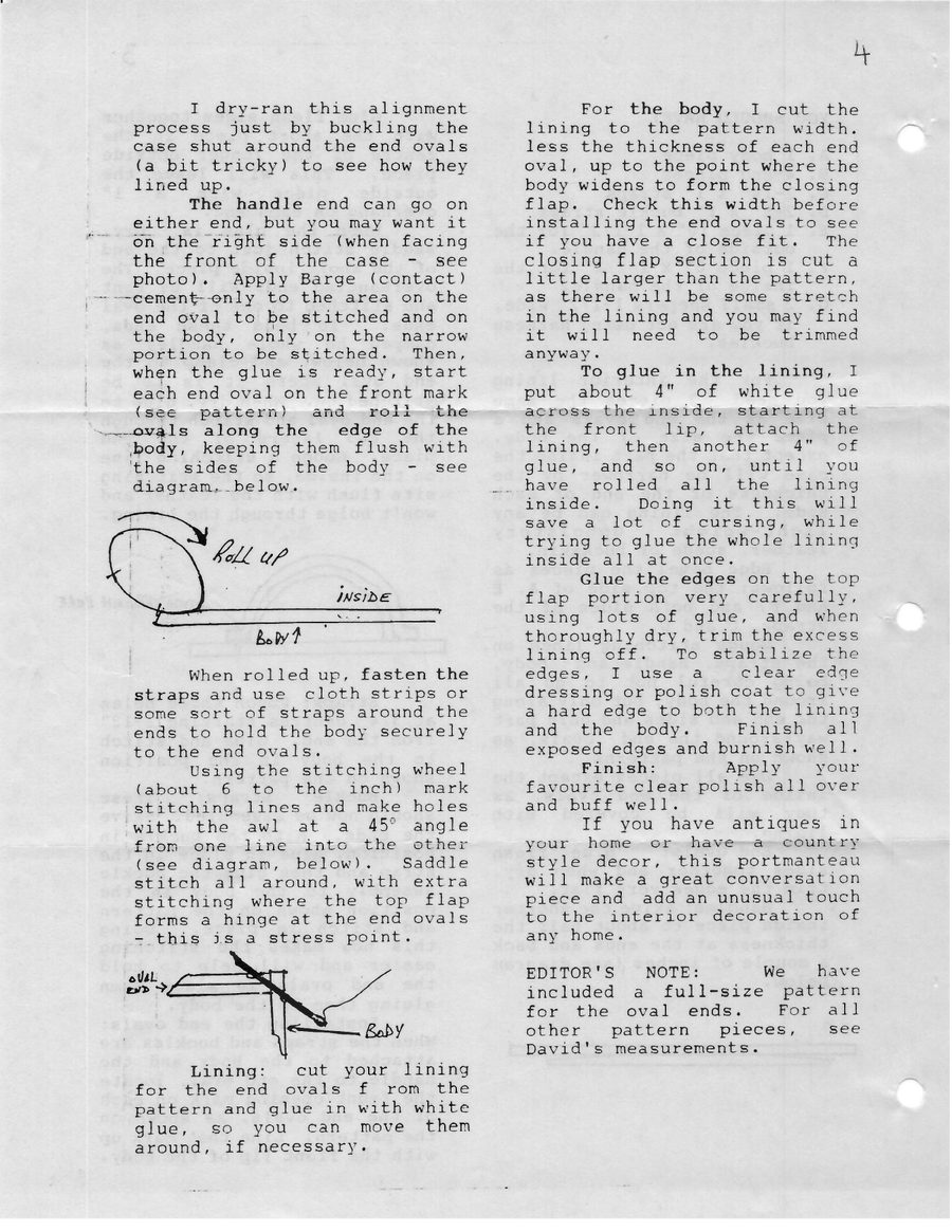 Canadian Leathercraft – Fall 1991 – Newsletter by CSCL, page 4 — photograph 1