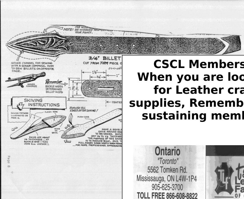 Canadian Leathercraft – Summer 2005 – Newsletter by CSCL, page 9 — photograph 1