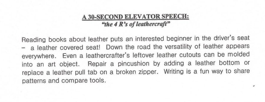 Canadian Leathercraft – Summer 2017 – Newsletter by CSCL, page 8 — photograph 1
