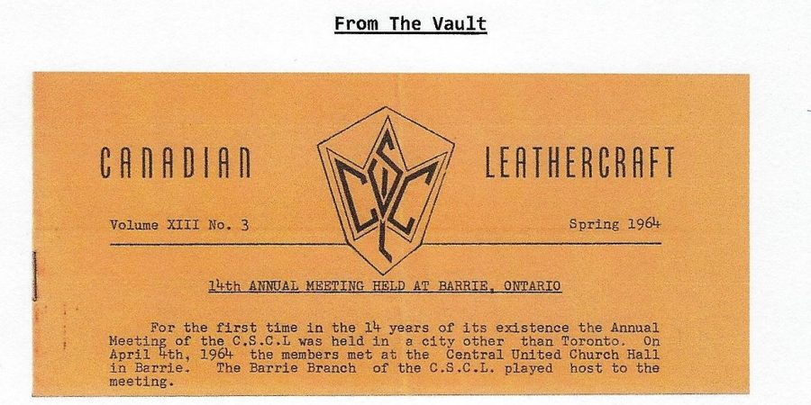 Canadian Leathercraft – Summer-Fall 2019 – Newsletter by CSCL, page 5 — photograph 1