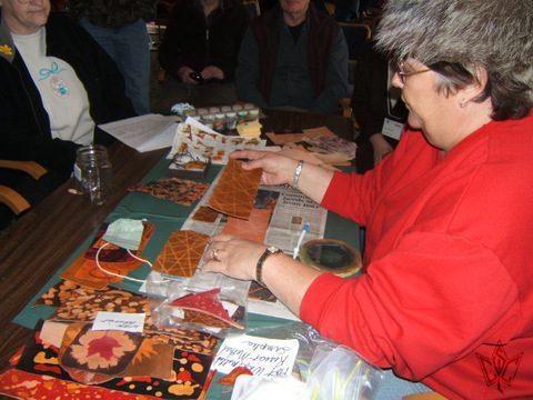 Nancy Durham doing Dyeing Techniques
