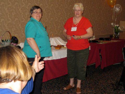 Barbara Chynoweth Incoming President with Outgoing President Phyllis McHale