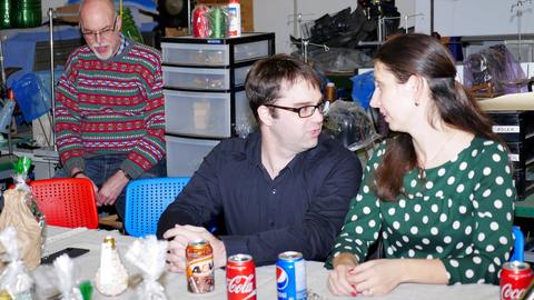 At the Christmas party