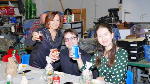 At the Christmas party