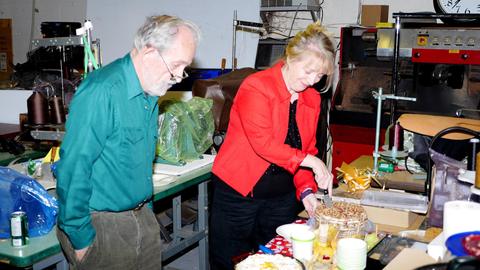 At the Christmas party