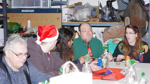 At the Christmas party