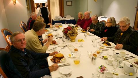 At the Mississauga Branch's Christmas dinner, December 2018