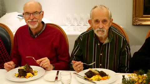 At the Mississauga Branch's Christmas dinner, December 2018