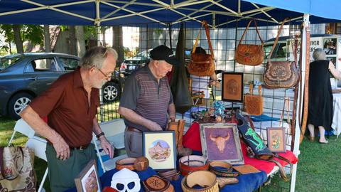 Members at the Society's stall