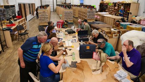The long table at Tandy's store