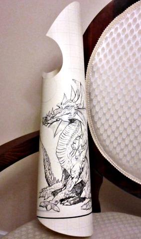 Back Quiver - leather carving and tooling, pewter casting, copper electroplating — photograph 34