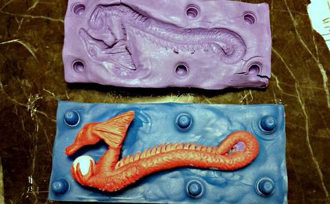 Back Quiver - leather carving and tooling, pewter casting, copper electroplating — photograph 37
