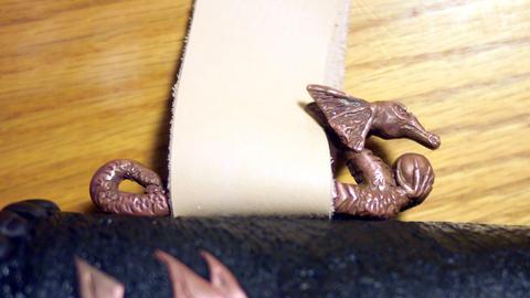 Back Quiver - leather carving and tooling, pewter casting, copper electroplating — photograph 48