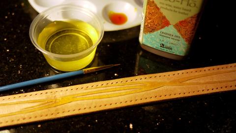 Back Quiver - leather carving and tooling, pewter casting, copper electroplating — photograph 54