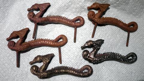Back Quiver - leather carving and tooling, pewter casting, copper electroplating — photograph 55