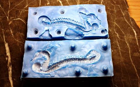 Back Quiver - leather carving and tooling, pewter casting, copper electroplating — photograph 59