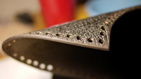 Back Quiver - leather carving and tooling, pewter casting, copper electroplating — photograph 64