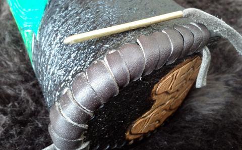 Back Quiver - leather carving and tooling, pewter casting, copper electroplating — photograph 65