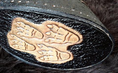 Back Quiver - leather carving and tooling, pewter casting, copper electroplating — photograph 73