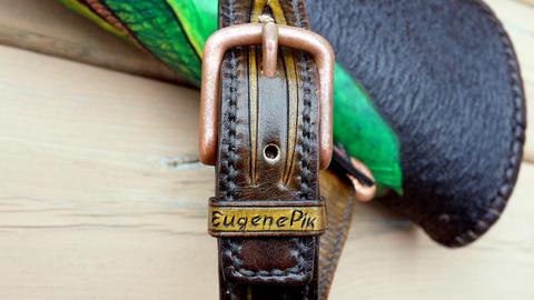 Back Quiver - leather carving and tooling, pewter casting, copper electroplating — photograph 77