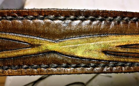 Back Quiver - leather carving and tooling, pewter casting, copper electroplating — photograph 110