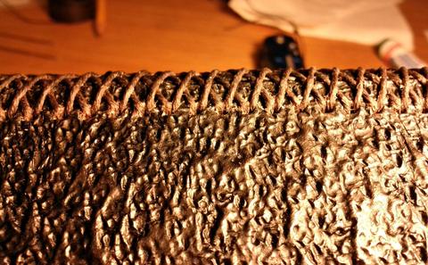 Back Quiver - leather carving and tooling, pewter casting, copper electroplating — photograph 119
