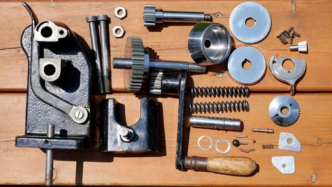Leather cutter and fudge wheel restoration — photograph 6