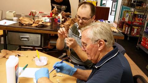 MSCL meeting and workshop - leather mache, covering bottles — photograph 14
