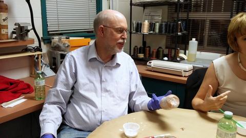 MSCL meeting and workshop - leather mache, covering bottles — photograph 15