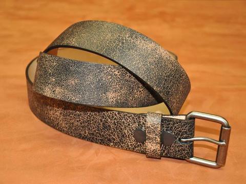 A distressed leather belt, a member's finished project, July 2013