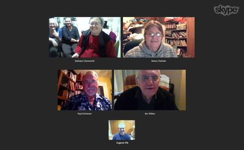 An Executive meeting held by Skype conference call, winter 2017