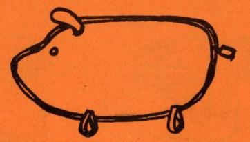 piggy-bank-shaped leather piece by Irva Ford, as the Winter 1971-72 newsletter printed it