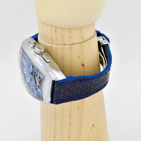 Blue snake skin watch straps by Julien Jans — photograph 2