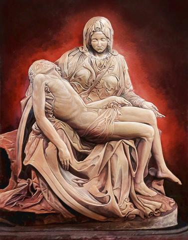 "La Pieta" 3D leather relief modeling by Gregory Belenky — photograph 1