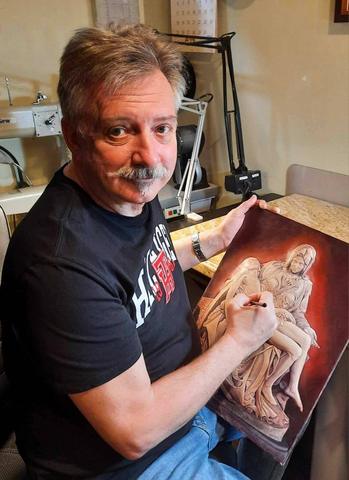 "La Pieta" 3D leather relief modeling by Gregory Belenky — photograph 4