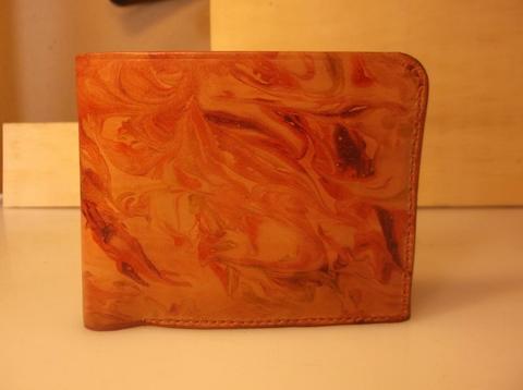 Simple Bi Fold with Shaving Foam Dye Marbled Wallet by Lauchlan Harrison — photograph 2