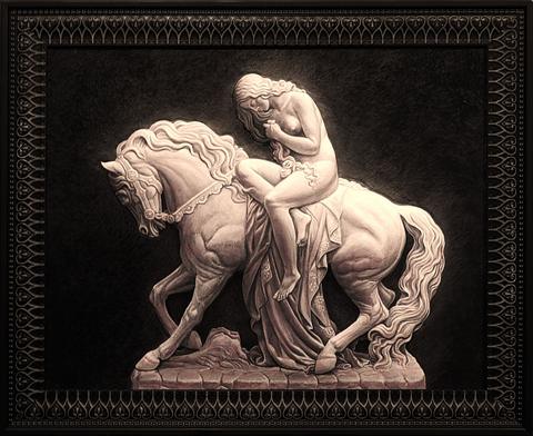 "Lady Godiva" leather relief by Gregory Belenky — photograph 2
