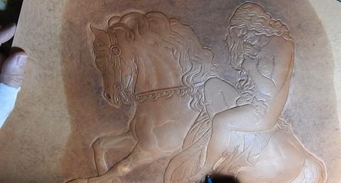 "Lady Godiva" leather relief by Gregory Belenky — photograph 3