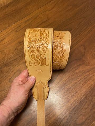 Floral design guitar strap by Bob Richardson — photograph 2