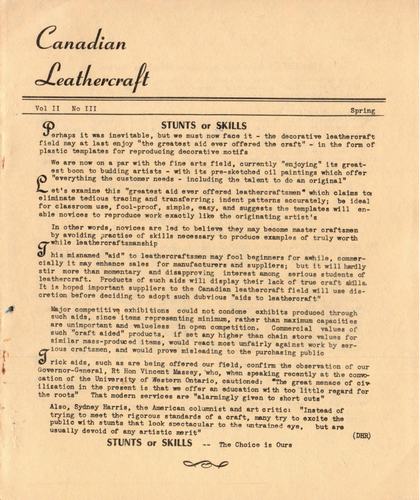 Spring 1953 · Volume 2, No. 3 — cover of the original newsletter