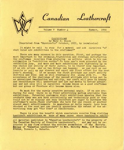 Summer 1956 · Volume 5, No. 4 — cover of the original newsletter