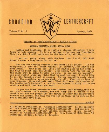 Spring 1961 · Volume 10, No. 3 — cover of the original newsletter
