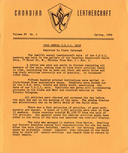 Spring 1966 · Volume 15, No. 3 — cover of the original newsletter
