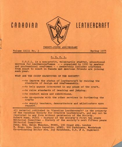Spring 1975 · Volume 23, No. 3 — cover of the original newsletter