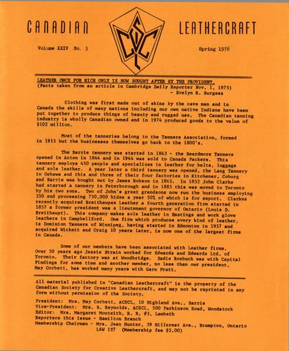 Spring 1976 · Volume 24, No. 3 — cover of the original newsletter
