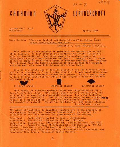 Spring 1983 · Volume 31, No. 3 — cover of the original newsletter