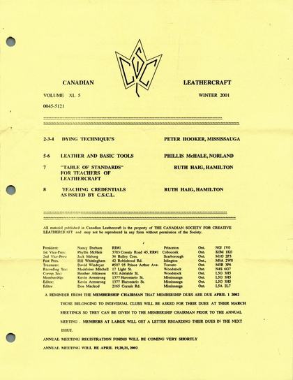 Winter 2001–02 · Volume 40, No. 5 — cover of the original newsletter