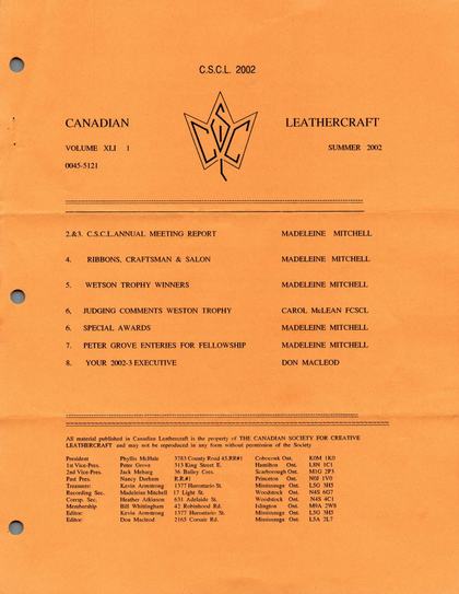 Summer 2002 · Volume 41, No. 1 — cover of the original newsletter