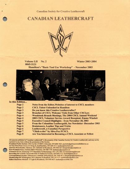 Winter 2003–04 · Volume 52, No. 2 — cover of the original newsletter